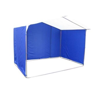 Торговая палатка Домик 2,5х1,9м (каркас Ø 18 мм) синий-белый
