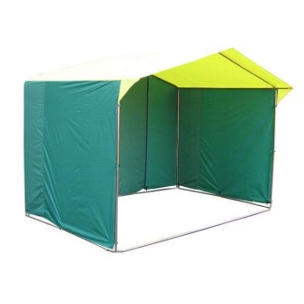 Торговая палатка Домик 4.0х3.0 (каркас 20х20 мм) желто-зеленый