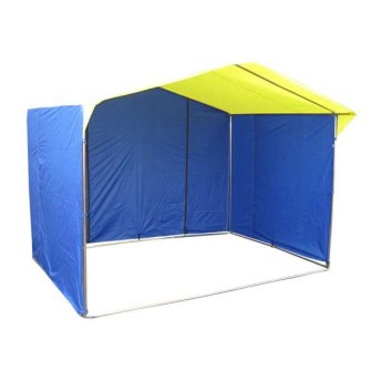 Торговая палатка Домик 3.0х2.0м (каркас 20х20 мм) желтый-синий